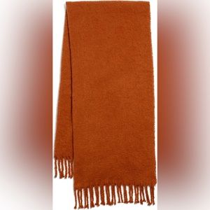 Madewell Resourced Oversized Fringe Scarf - Warm Nutmeg